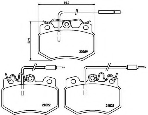 Тормозные колодки BREMBO P 61 031