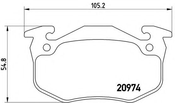 Тормозные колодки BREMBO P 61 032