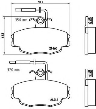 Тормозные колодки BREMBO P 61 043