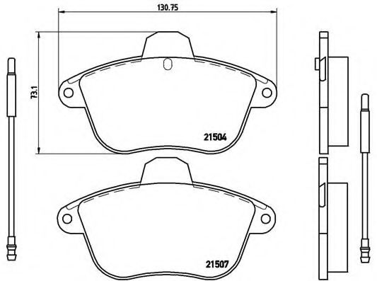 Тормозные колодки BREMBO P 61 046