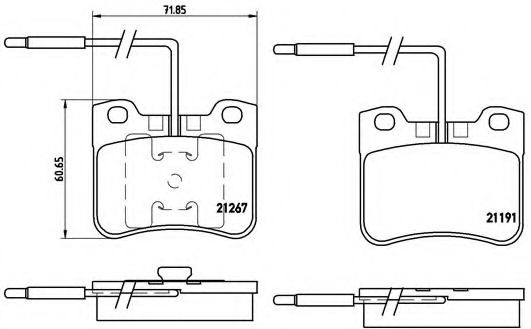 Тормозные колодки BREMBO P 61 047