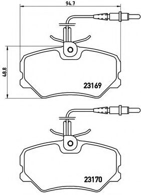 Тормозные колодки BREMBO P 61 050