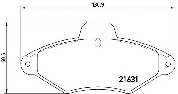 Тормозные колодки BREMBO P 61 052