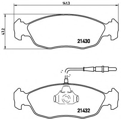 Тормозные колодки BREMBO P 61 054