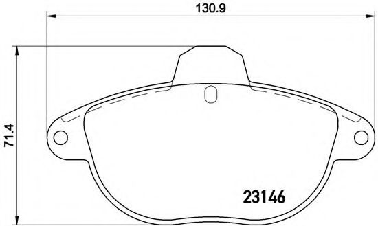 Тормозные колодки BREMBO P 61 055