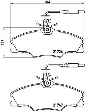 Тормозные колодки BREMBO P 61 056