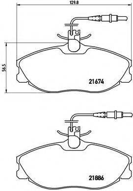 Тормозные колодки BREMBO P 61 057