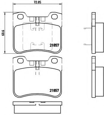 Тормозные колодки BREMBO P 61 059