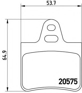 Тормозные колодки BREMBO P 61 062