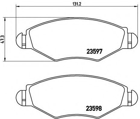 Тормозные колодки BREMBO P 61 063