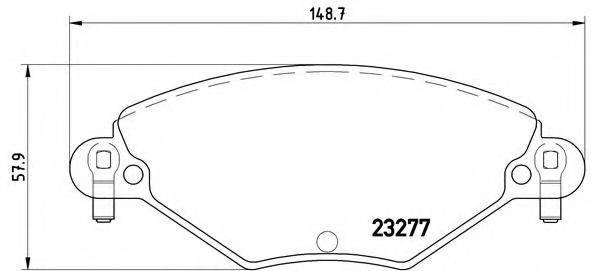 Тормозные колодки BREMBO P 61 071