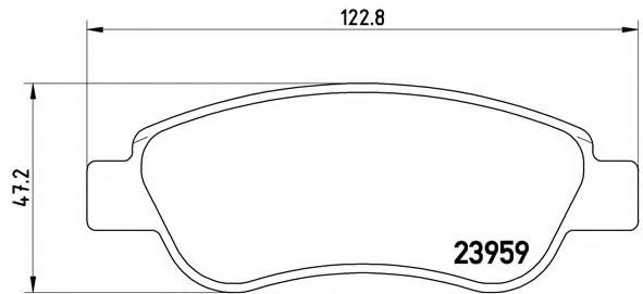 Тормозные колодки BREMBO P 61 081