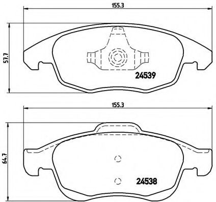 Тормозные колодки BREMBO P 61 083