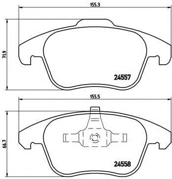 Тормозные колодки BREMBO P 61 086
