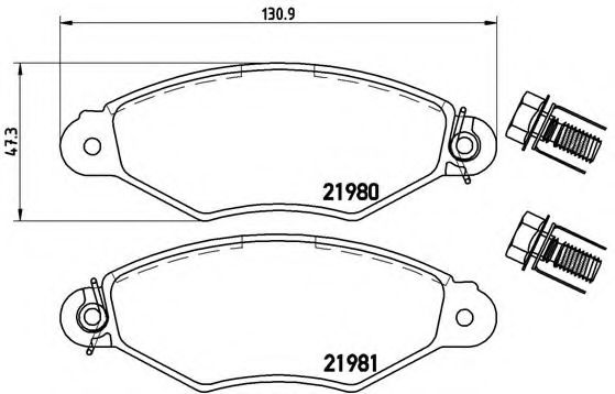 Тормозные колодки BREMBO P 61 098