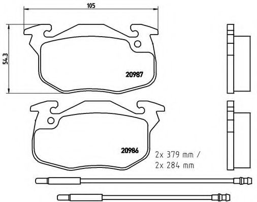 Тормозные колодки BREMBO P 61 099