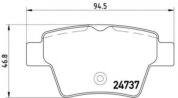 Тормозные колодки BREMBO P 61 100