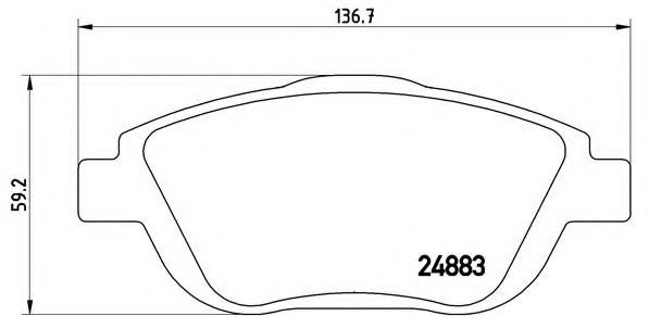 Тормозные колодки BREMBO P 61 103