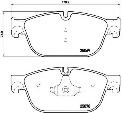 Тормозные колодки BREMBO P 61 107