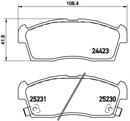 Тормозные колодки BREMBO P 61 108