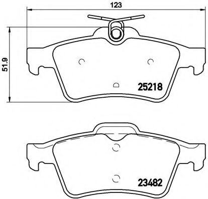 Тормозные колодки BREMBO P 61 110