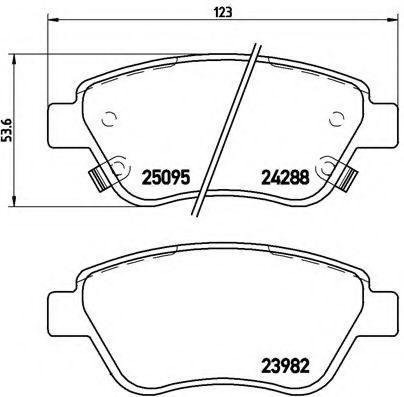Тормозные колодки BREMBO P 66 001