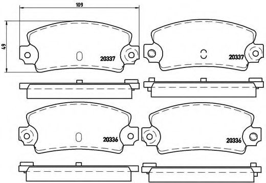 Тормозные колодки BREMBO P 68 002