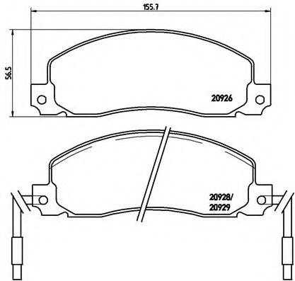 Тормозные колодки BREMBO P 68 006