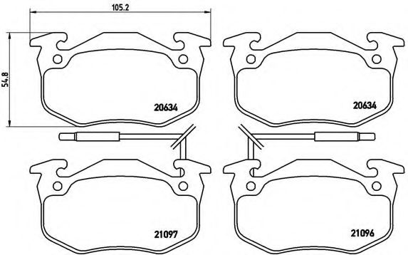Тормозные колодки BREMBO P 68 015