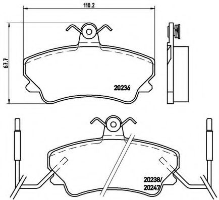 Тормозные колодки BREMBO P 68 019