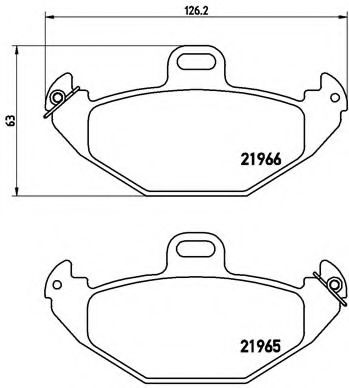Тормозные колодки BREMBO P 68 021