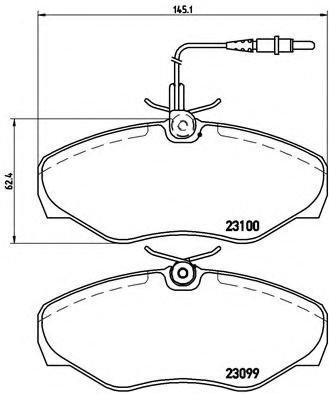 Тормозные колодки BREMBO P 68 026