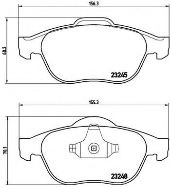 Тормозные колодки BREMBO P 68 032
