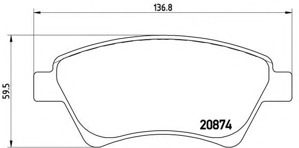 Тормозные колодки BREMBO P 68 034