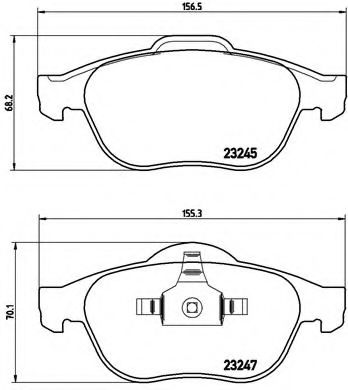 Тормозные колодки BREMBO P 68 040