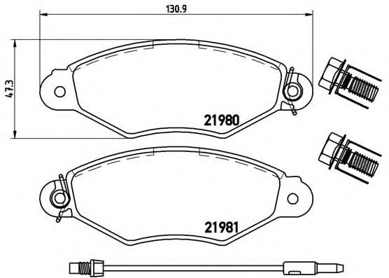 Тормозные колодки BREMBO P 68 042