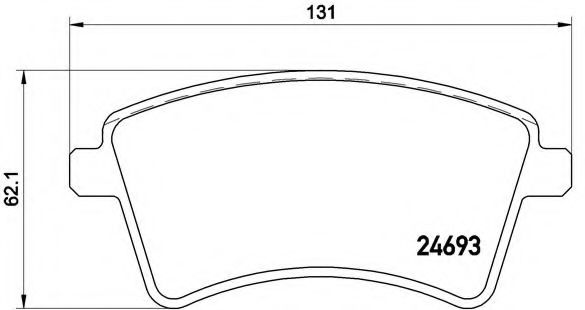 Тормозные колодки BREMBO P 68 044