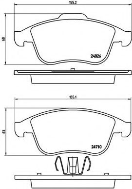 Тормозные колодки BREMBO P 68 047