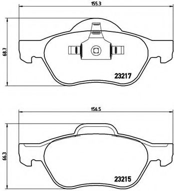 Тормозные колодки BREMBO P 68 048