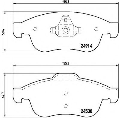 Тормозные колодки BREMBO P 68 050