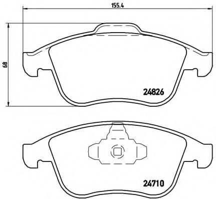 Тормозные колодки BREMBO P 68 052