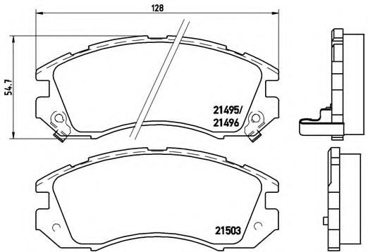 Тормозные колодки BREMBO P 78 004
