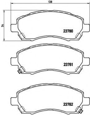 Тормозные колодки BREMBO P 78 009