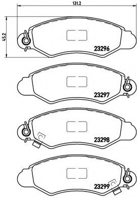 Тормозные колодки BREMBO P 78 012