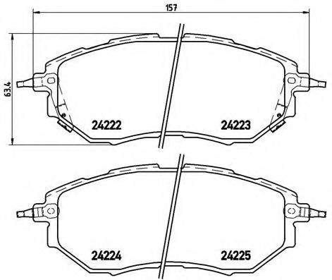 Тормозные колодки BREMBO P 78 017