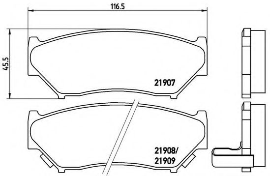 Тормозные колодки BREMBO P 79 008