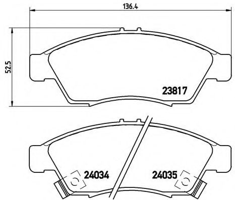 Тормозные колодки BREMBO P 79 014