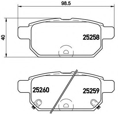 Тормозные колодки BREMBO P 79 029