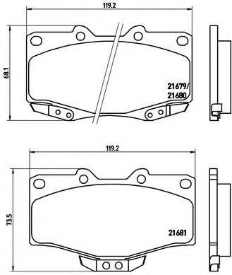 Тормозные колодки BREMBO P 83 009