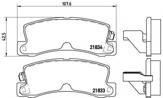 Тормозные колодки BREMBO P 83 015